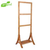 bamboo poolside towel rack