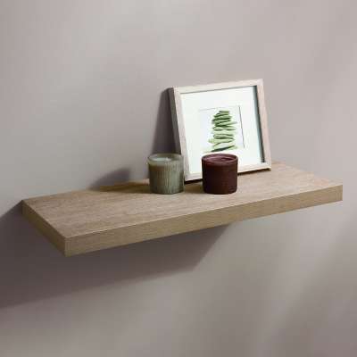 MDF 3D Wooden PVC Veneer Floating Wall Shelf