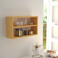 2 tier Wall Cube Bamboo Shelf Cube Flat Packing Shelf