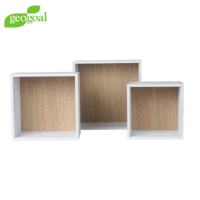 Colorful MDF decorative wall shelving Cube Kit wall cube set